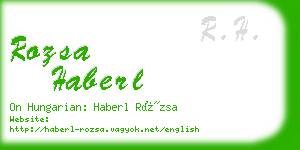 rozsa haberl business card